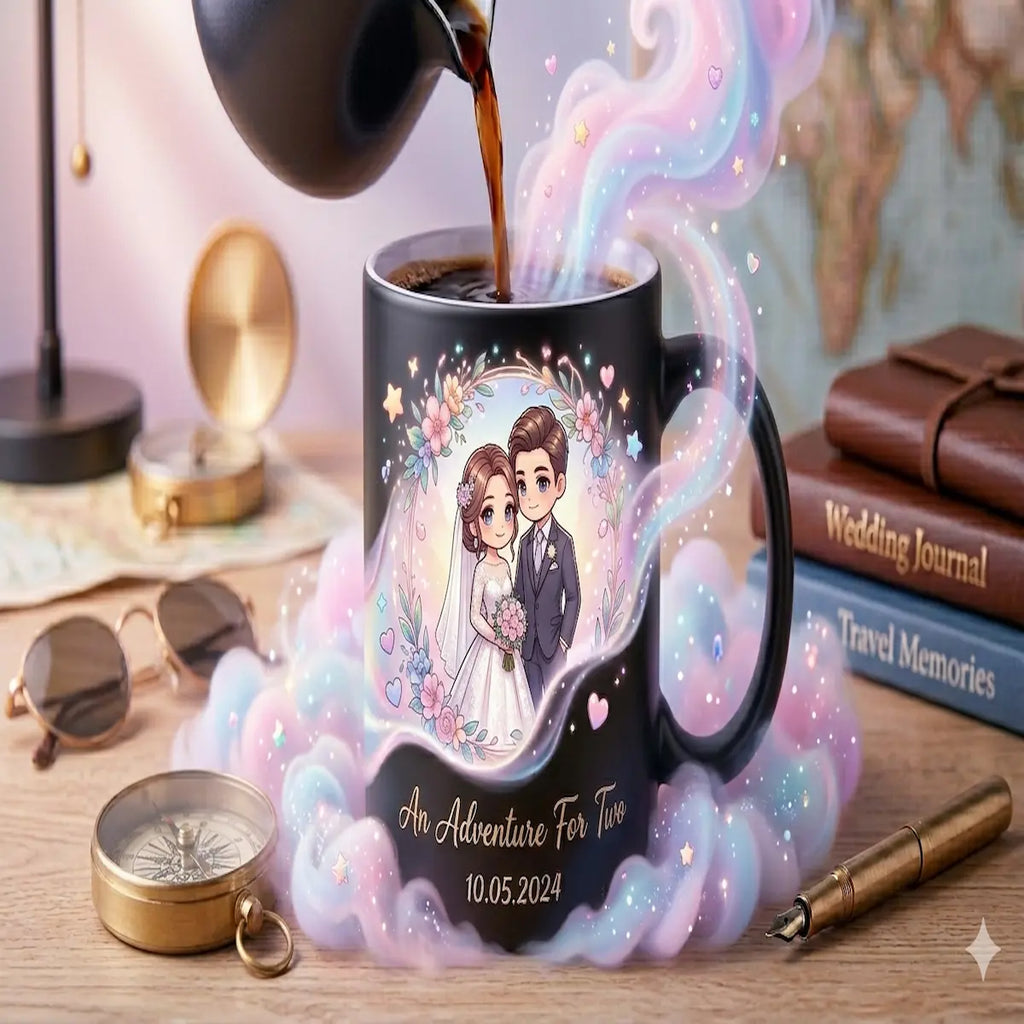Personalized Black Magic Mug | Custom Photo Color Changing Coffee Mug | Forever Inked Gifts