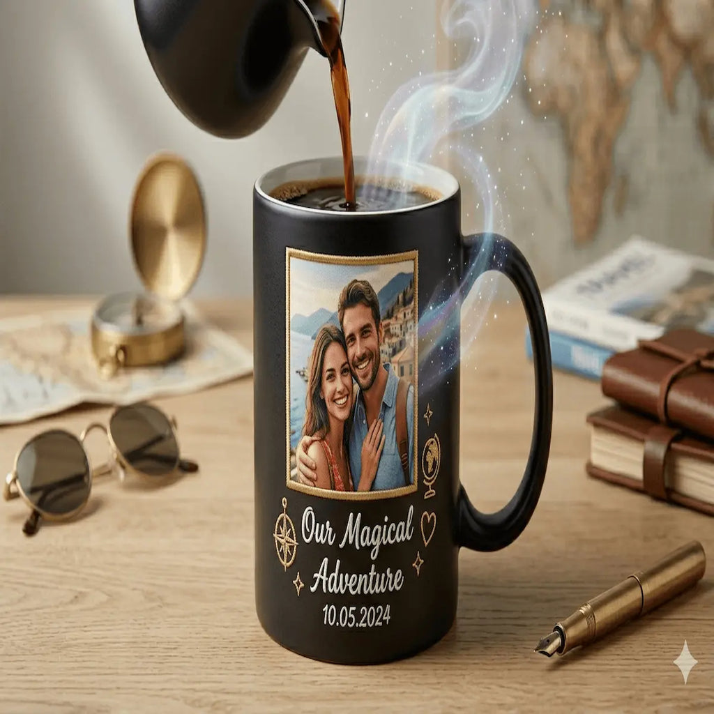 Personalized Black Magic Mug | Custom Photo Color Changing Coffee Mug | Forever Inked Gifts