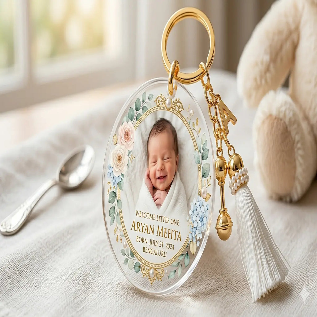 Personalized Keychain | Custom Photo Keychain with Name & Text | Forever Inked Gifts