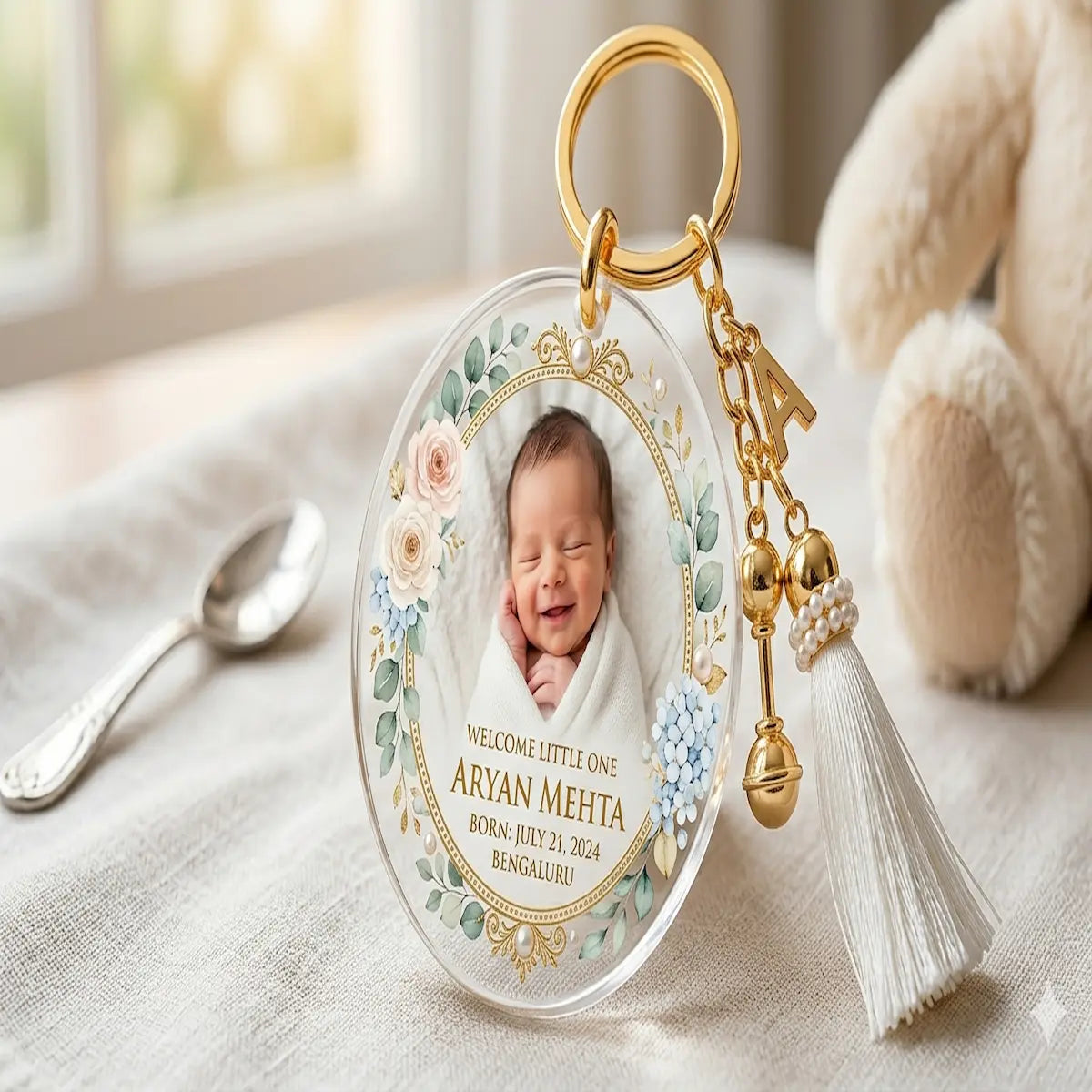 Personalized Keychain | Custom Photo Keychain with Name & Text | Forever Inked Gifts