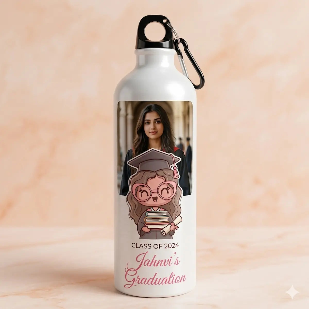 Custom Printed Water Bottle with Photo, Name & Text | Forever Inked Gifts