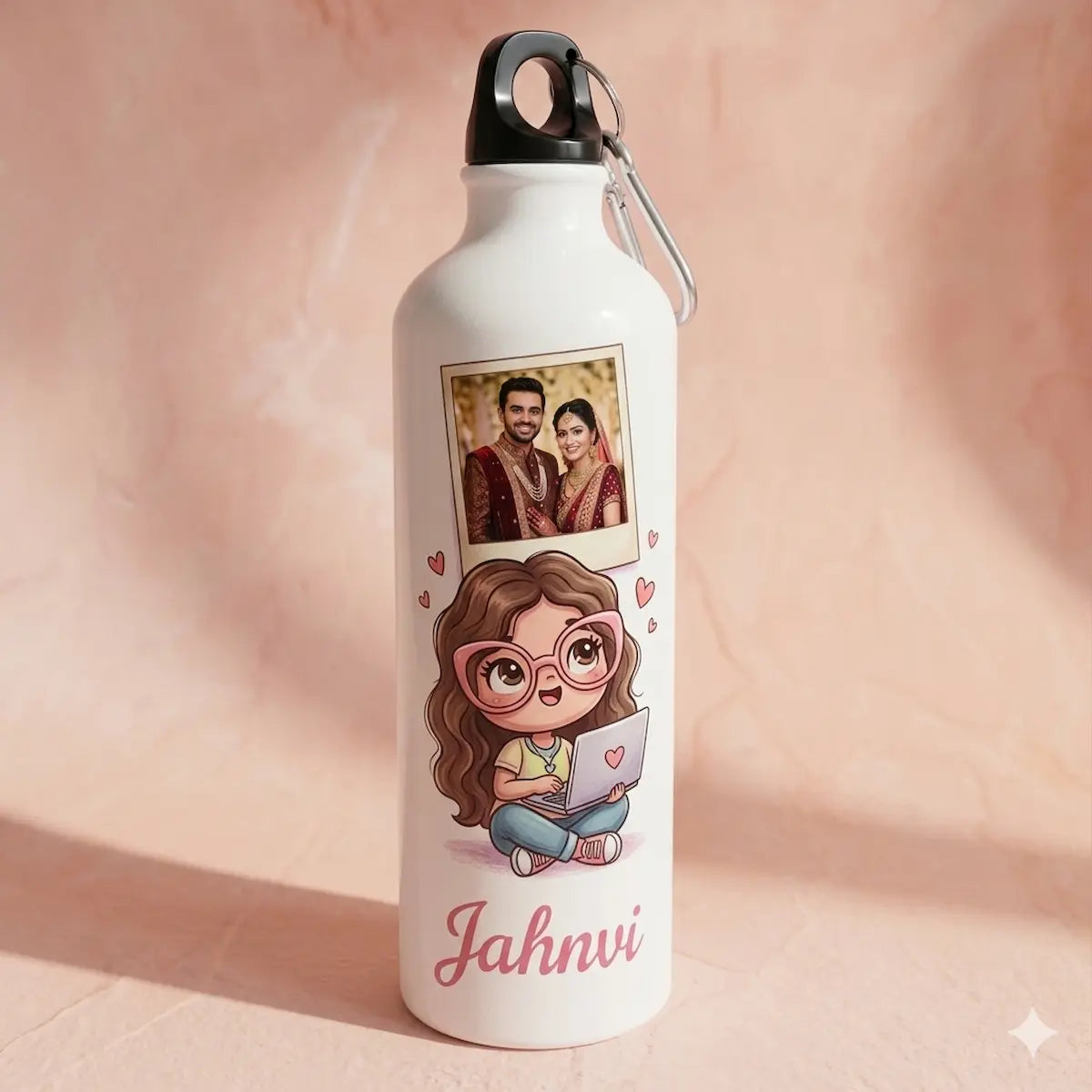 Custom Printed Water Bottle with Photo, Name & Text | Forever Inked Gifts
