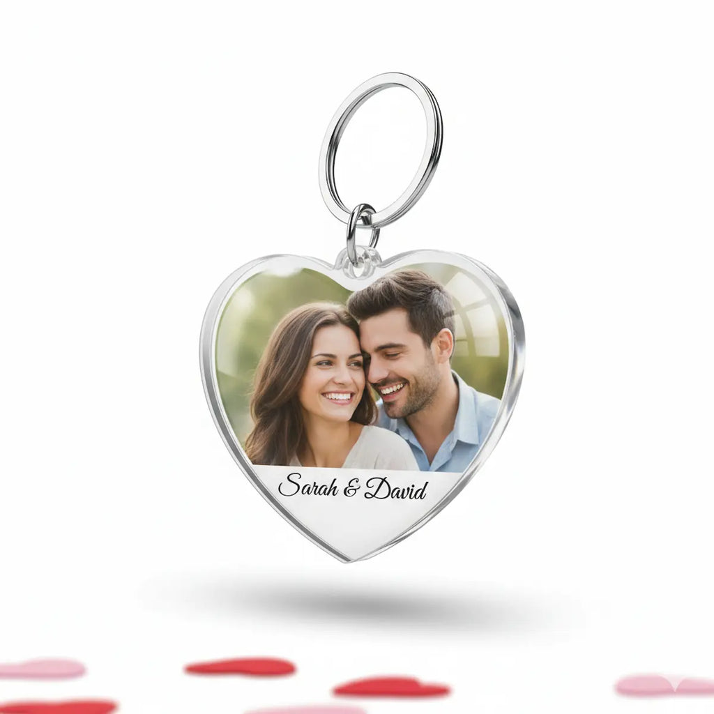 Personalized Keychain | Custom Photo Keychain with Name & Text | Forever Inked Gifts